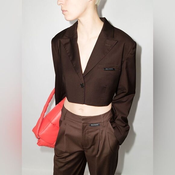 Daily Paper Marimba Brown Blazer Cropped Size XS - Picture 7 of 15